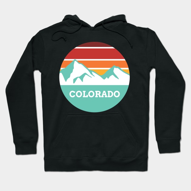 Colorado Retro Mountain Hoodie by roamfree